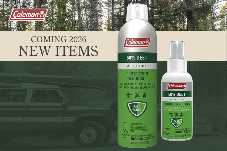 Coming 2026: New items Coleman DEET Insect Repellent 50% DEET