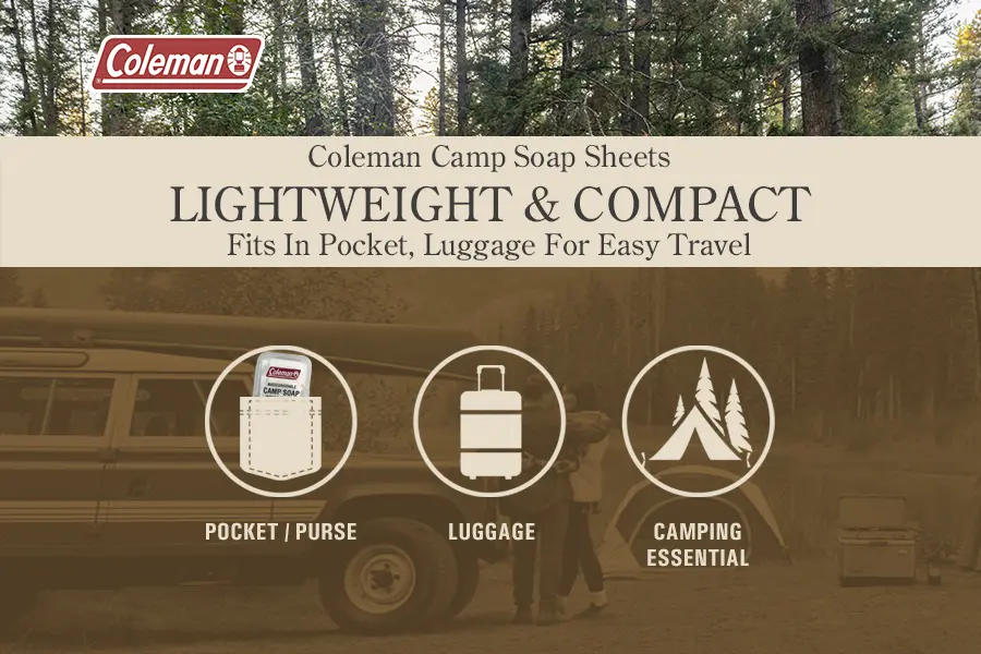 Coleman Camp Soap Sheets – Lightweight and compact