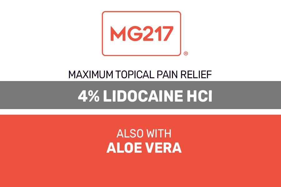MG217 Cooling Burn Spray: maximum topical pain relief: 4% lidocaine HCl , also with aloe vera