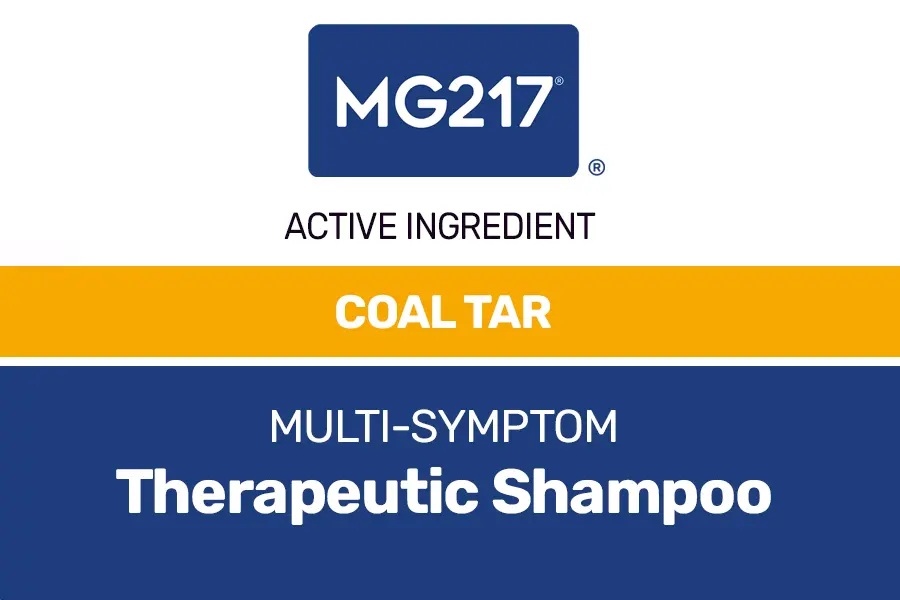MG217 Multi-Symptom .5% Coal Tar Therapeutic Shampoo's active ingredient is coal tar