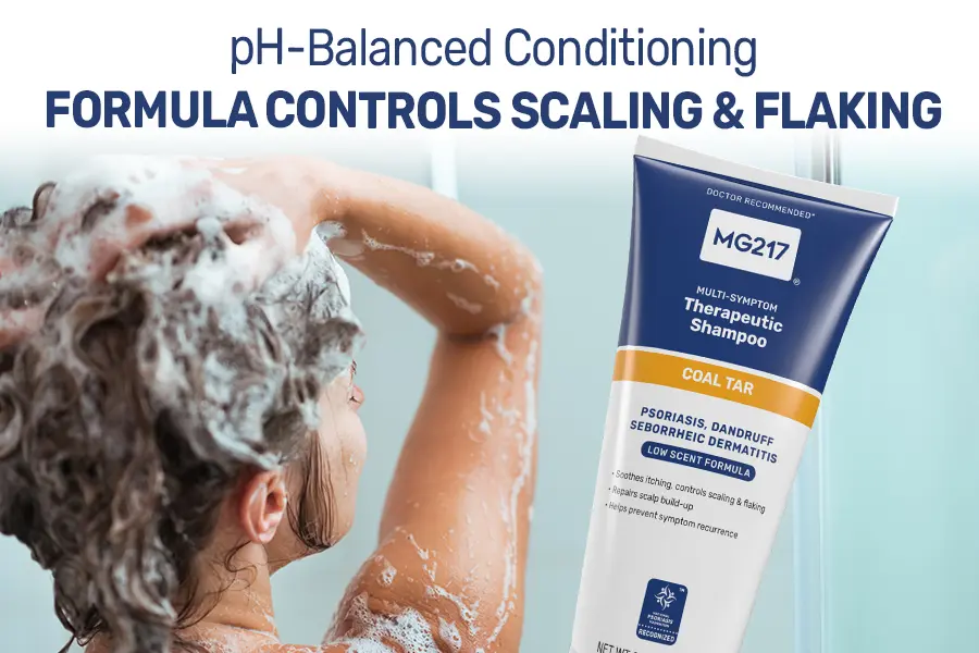 ph balanced conditioning formula controls scaling and flaking