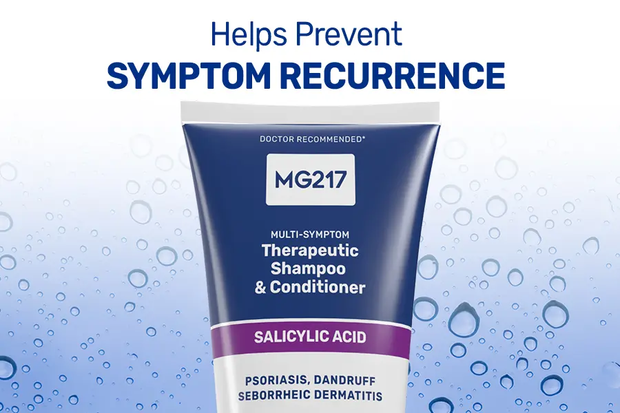 MG217 Therapeutic Sal-Acid Shampoo + Conditioner helps prevent symptom recurrence