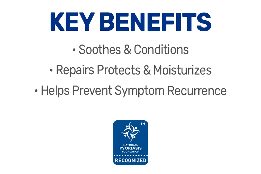MG217 Therapeutic Sal-Acid Shampoo + Conditioner key benefits: soothes and conditions, repairs protects and moisturizes, helps prevent symptom recurrrence