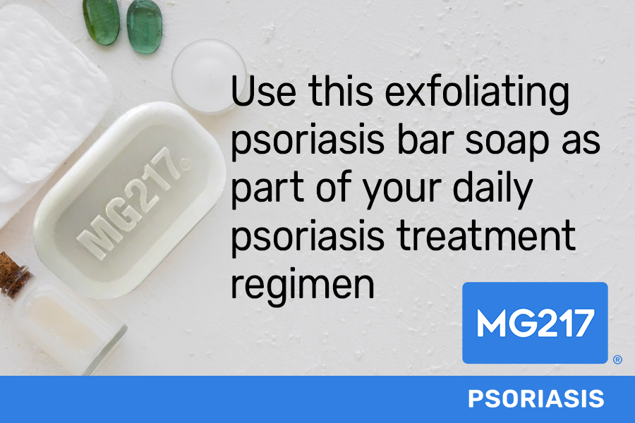 Use this exfoliating psoriasis bar soap as part of your daily psoriasis treatment regimen