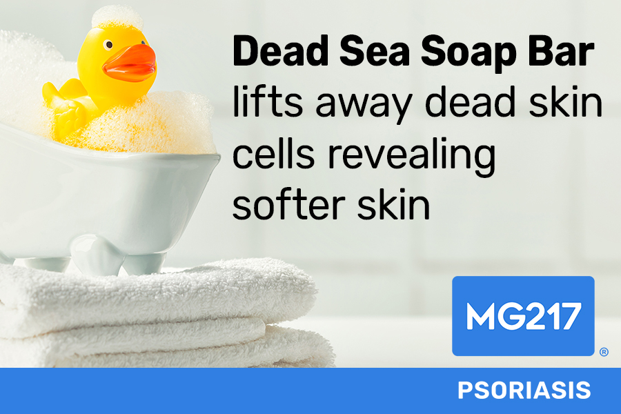 Dead Sea Soap Bar lifts away dead skin cells revealing softer skin