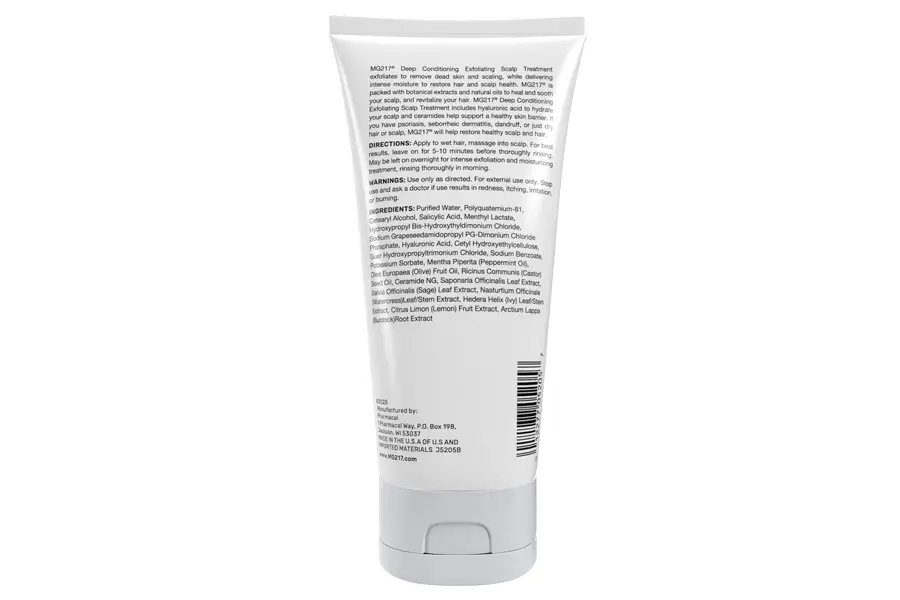 MG217 Deep Conditioning Exfoliating Scalp Treatment back of product