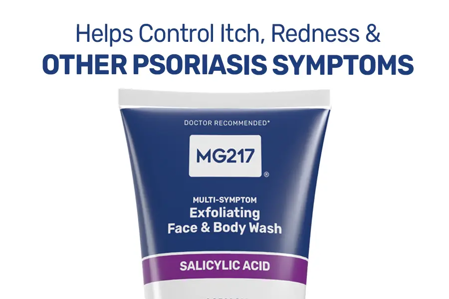 MG217 Exfoliating Face & Body Wash Helps control itch, redness, and other psoriasis symptoms