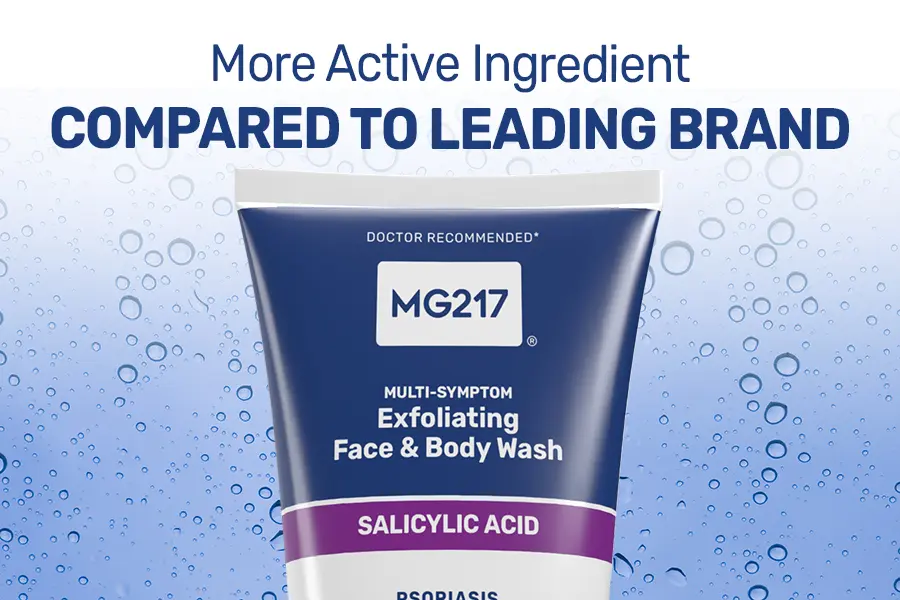 MG217 Exfoliating Face & Body Wash has More active ingredient compared to leading brand