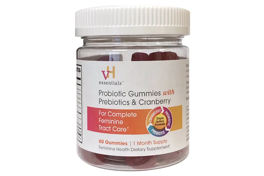 vH essentials probiotic gummies with prebiotics and cranberry