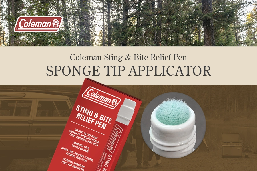 Coleman Sting and Bit Relief Pen: convenient sponge dauber applicator