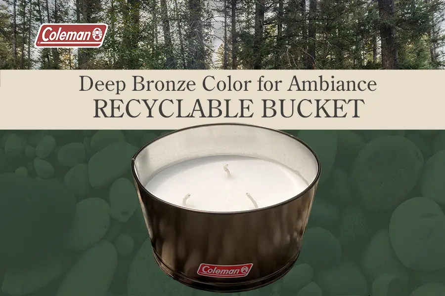 deep bronze color for ambiance; recyclable bucket