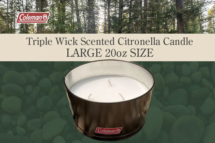 triple wick scented citronella candle large 20oz size