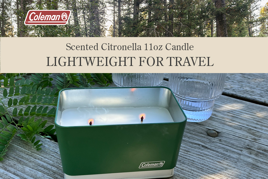Scented Citronella 11 oz candle  lightweight for travel