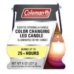 Coleman color changing LED candle - scented citronella