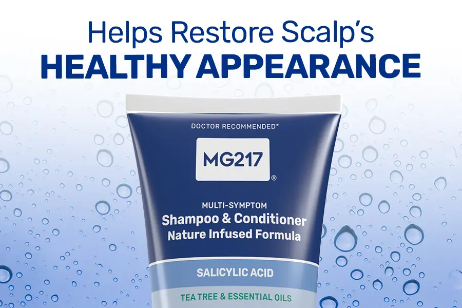MG217 Multi-Symptom Shampoo & Conditioner Nature Infused Formula helps restore scalps healthy appearance