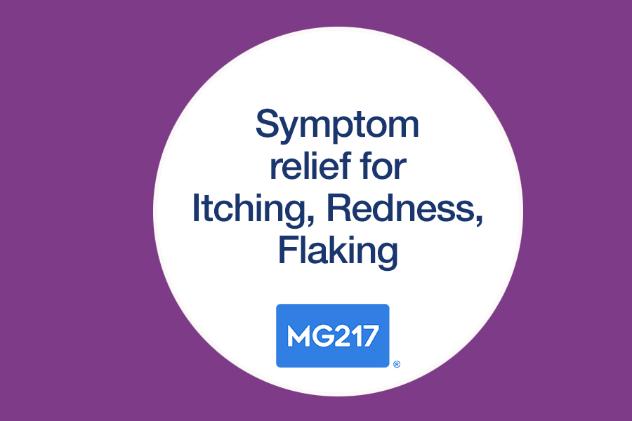 symptom relief for itching, redness and flaking
