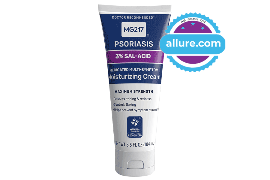 MG217 Psoriasis Medicated Multi-Symptom Moisturizing Cream with 3% Sal-Acid featured on Allure.com