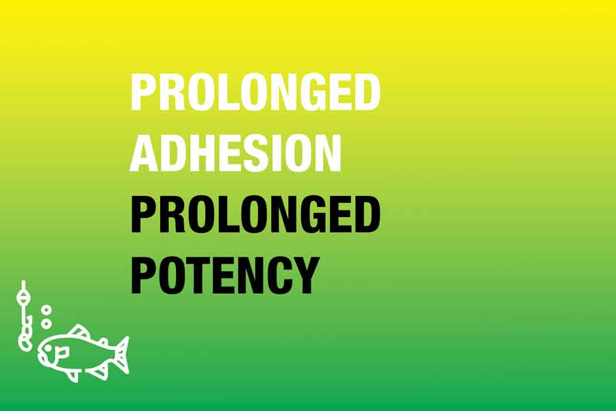 prolonged adhesion. prolonged potency.