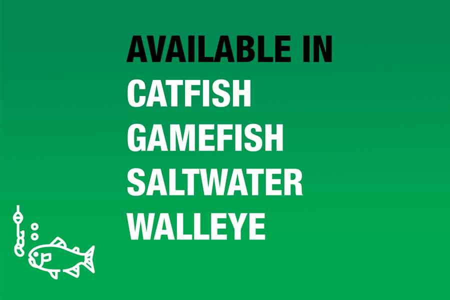 available in catfish gamefish saltwater walleye