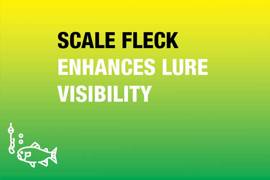 scale fleck enhances lure visibility
