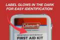Coleman-Waterproof-First-Aid-Kit-Glow-in-the-Dark-Label