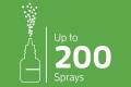 Up to 200 sprays