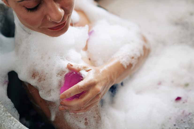 woman in bathtub